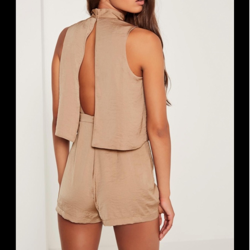 NWT Missguided “Double Layer Choker Playsuit”